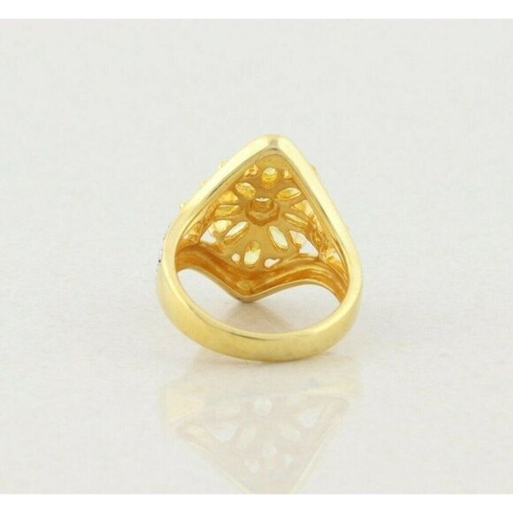 Gold over Sterling Silver Yellow CZ Ring Size 7 1/4 main image 0